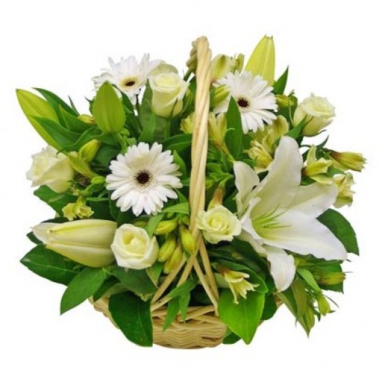 Flower Arrangement White Garden A6