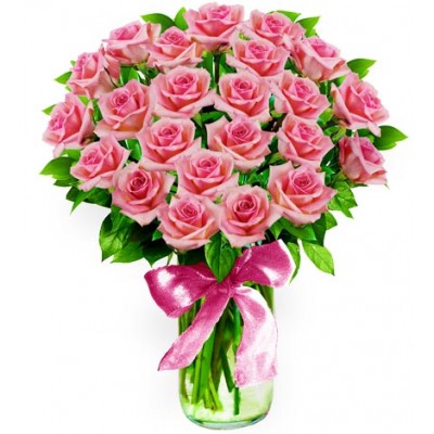 Bouquet 20 pink Roses M 43