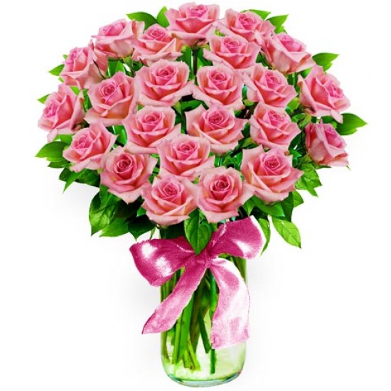 Bouquet 20 pink Roses M 43