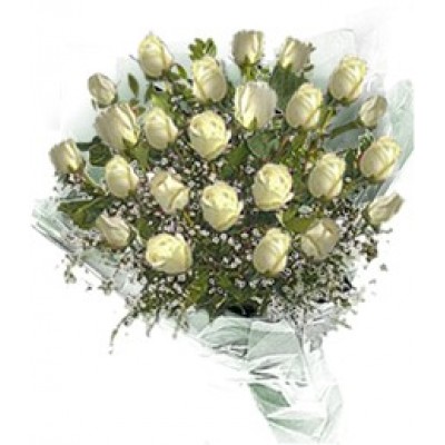 Bouqet with 25 white roses M36