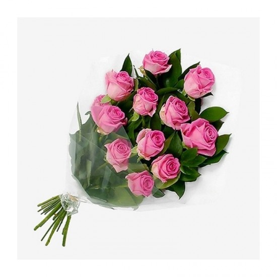 Anthodesmi Wiith 12 Pink Roses Amaliada 6